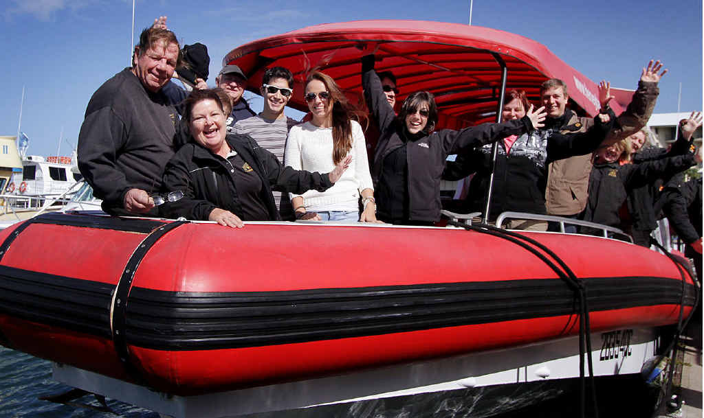 Brian and Jill Perry with excited whale watchers aboard That’s Awesome yesterday. Brian and Jill Perry with excited whale watchers aboard That’s Awesome yesterday.